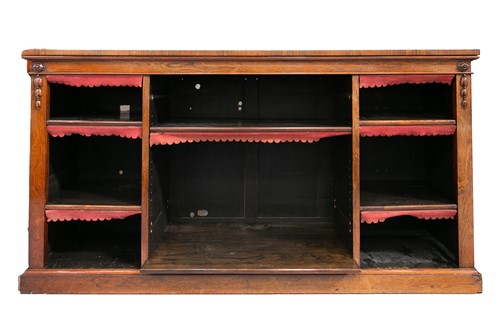 Lot 268 - An early Victorian figured rosewood three-bay...