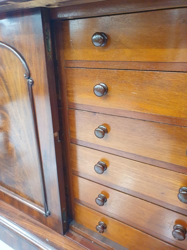Lot 114 - A Victorian figured mahogany collectors...
