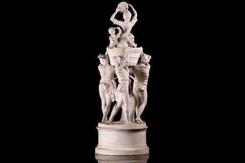 Lot 227 - A large French Niderviller Parian ware figure...