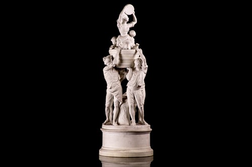 Lot 227 - A large French Niderviller Parian ware figure...