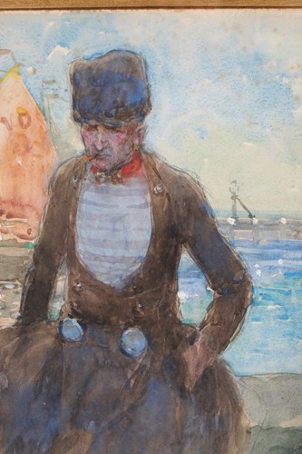 Lot 42 - Tom Browne (1872-1910) 'A Fisherman of...