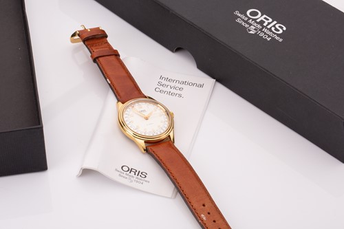 Lot 390 - An Oris pointer date wristwatch, with a...