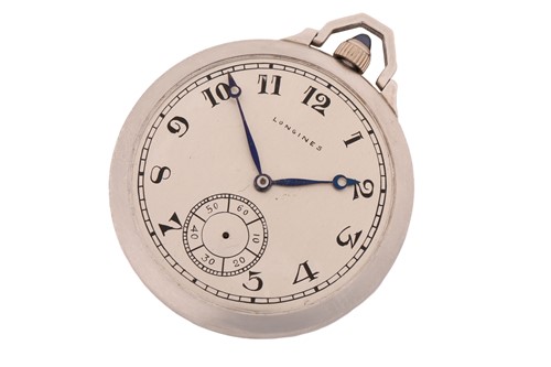 Lot 404 - A Longines pocket watch, with a swiss made...