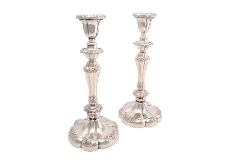 Lot 463 - A pair of early 20th century loaded silver...