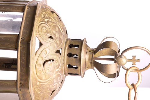 Lot 166 - A 17th-century Venetian style pierced brass...