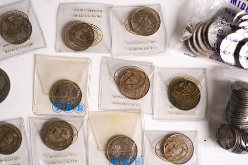 Lot 296 - UK and world silver coins, comprising three...