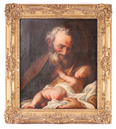 Lot 29 - 19th century school, 'Simeon with the infant...