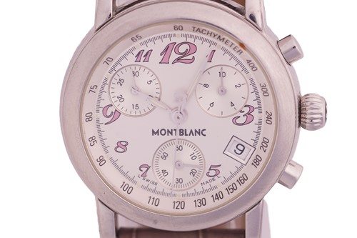 Lot 302 - A Montblanc Star lady's chronograph in steel...