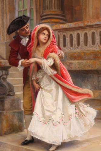 Lot 21 - Jules Giradet (1856-1938) French, 'The Wedding'...