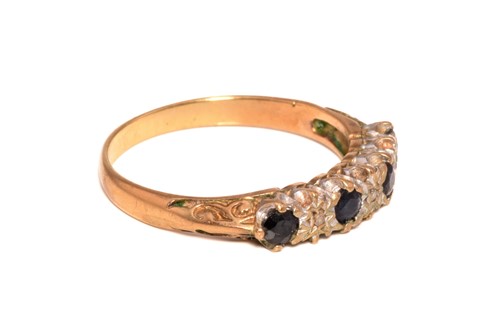 Lot 186 - Three gem-set rings in 9ct gold; including a...