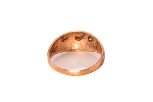 Lot 53 - Three multi-gem rings; A Victorian seed pearl...