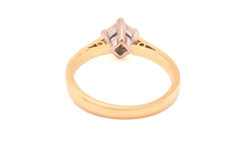 Lot 151 - A princess-cut diamond solitaire ring in 18ct...