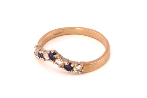 Lot 196 - Four gem-set rings in 9ct gold; A sapphire and...