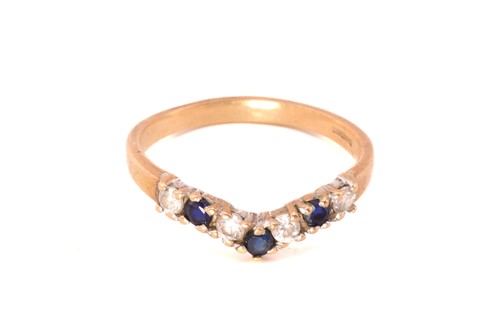Lot 196 - Four gem-set rings in 9ct gold; A sapphire and...