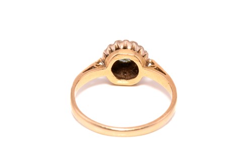 Lot 201 - Three gem-set rings in yellow gold; including...
