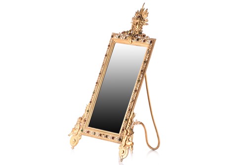 Lot 180 - An Edwardian gilt brass and "Jewelled" easel...
