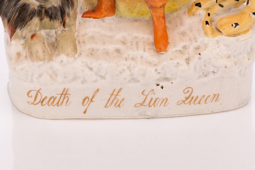 Lot 229 - A Staffordshire figure, 'Death of The Lion...