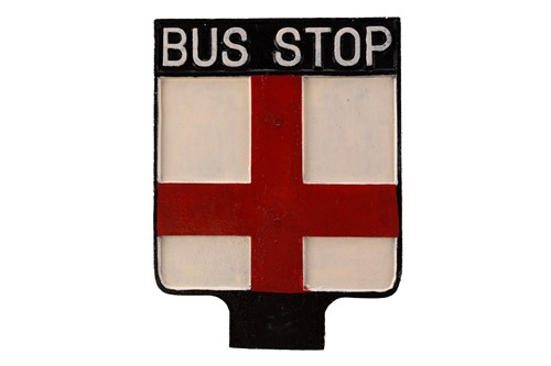 Lot 189 - A group of three cast metal and painted bus...