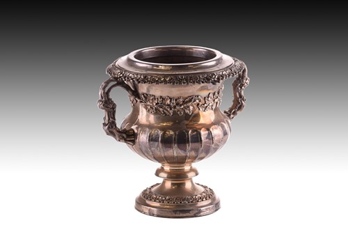 Lot 472 - A Victorian old Sheffield plated two-handled...