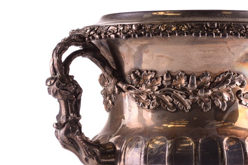 Lot 472 - A Victorian old Sheffield plated two-handled...