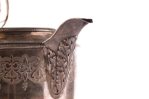 Lot 464 - A George III silver pedestal coffee biggin,...