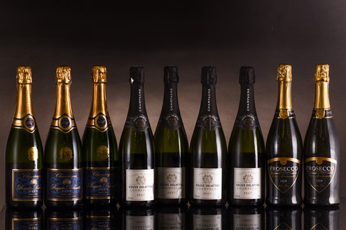 Lot 244 - Seven bottles of Champagne, comprising Veuve...