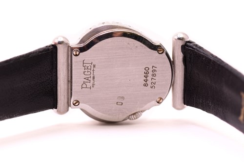 Lot 343 - A Piaget lady's diamond set dress watch, with...