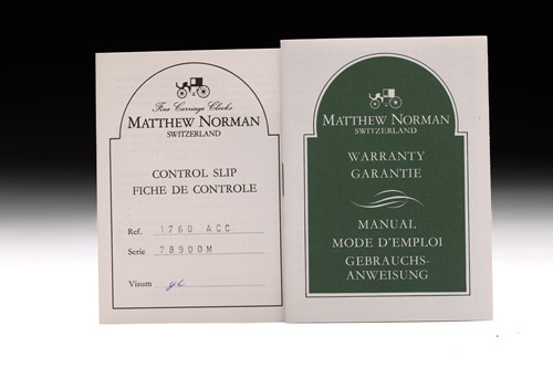 Lot 174 - A Matthew Norman miniature brass four-glass...
