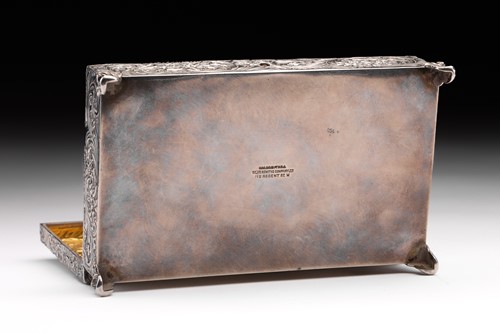 Lot 422 - An Edwardian silver box, rectangular in form,...