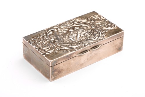 Lot 387 - Three Edwardian silver trinket boxes,...