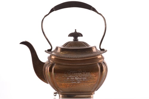 Lot 447 - An early 20th-century silver spirit kettle,...