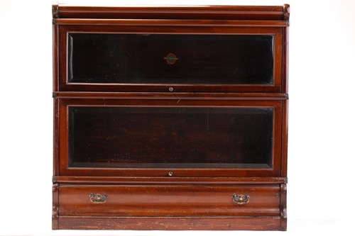 Lot 122 - A pair of two-section mahogany Globe Wernicke...