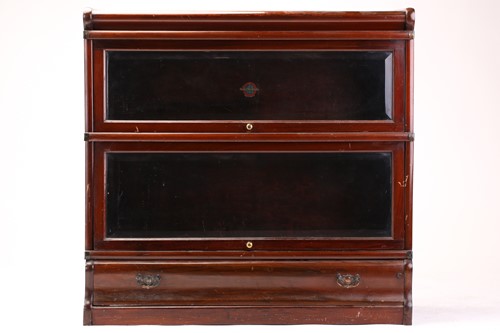 Lot 122 - A pair of two-section mahogany Globe Wernicke...