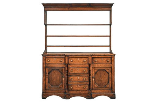 Lot 159 - A 19th-century Welsh (probably Anglesey) oak...