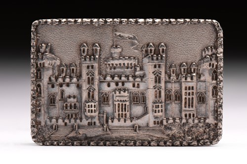 Lot 357 - A George IV castle top vinaigrette depicting...