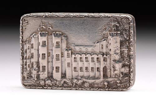 Lot 406 - A George IV castle top vinaigrette depicting...