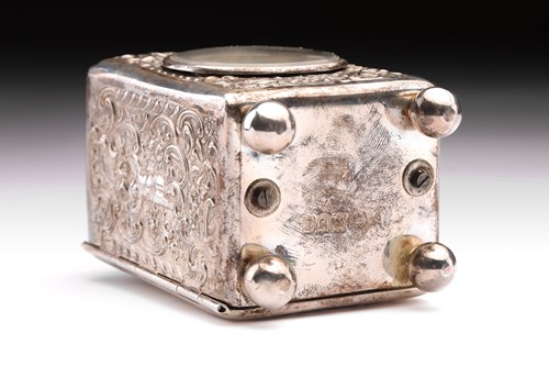 Lot 410 - A late Victorian small silver-mounted carriage...