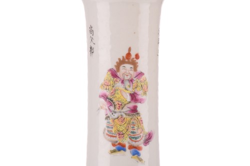 Lot 63 - A Chinese Wu Shuang Pu style vase, of mallet...