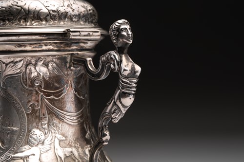 Lot 416 - A 19th-century continental silver baluster...