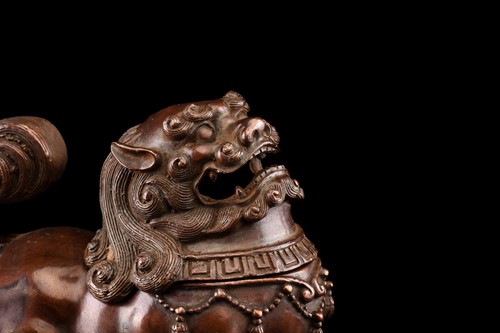 Lot 91 - A Chinese bronze censer in the form of a...
