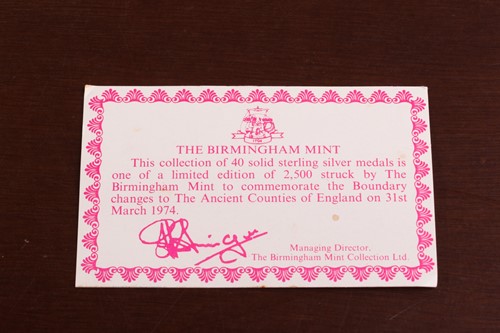 Lot 280 - The Birmingham Mint "The Counties of England"...