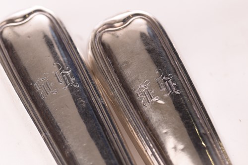 Lot 275 - A canteen of Rattail pattern silver cutlery,...
