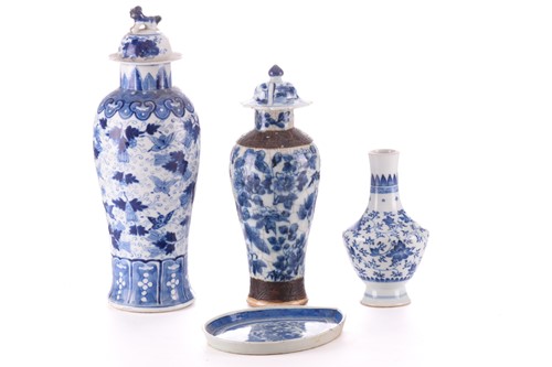 Lot 71 - A small collection of mostly Chinese blue and...
