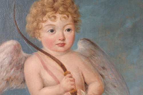 Lot 44 - 20th century school, a naive portrait of Cupid,...
