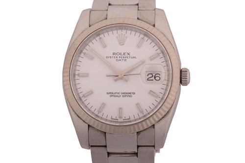 Lot 234 - A Rolex Oyster Perpetual Date midi wristwatch,...