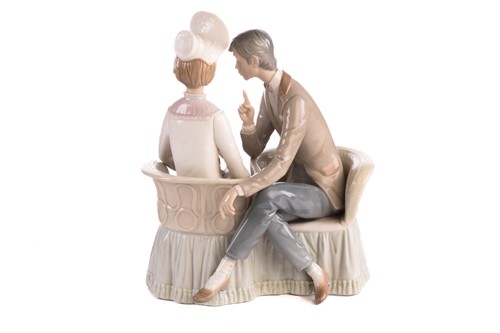 Lot 220 - Two Lladro figural table lamp bases, each...