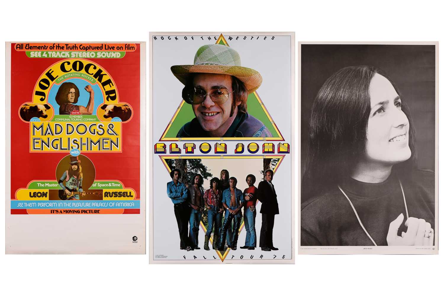 Lot 142 - Three original American music posters: Joan...