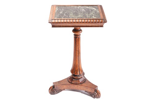 Lot 223 - A William IV rosewood square topped pedestal...