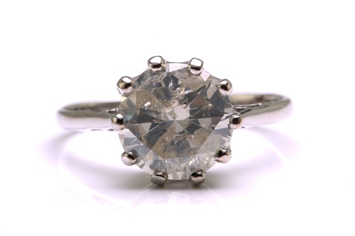 Lot 79 - A diamond solitaire ring, consisting of a...