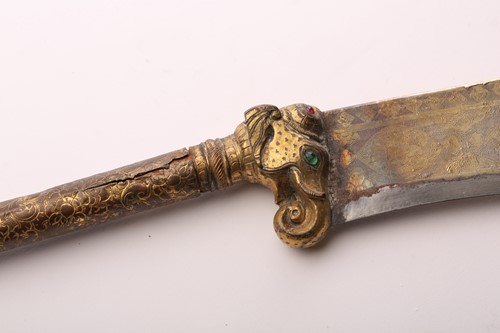 Lot 375 - An Indian Bhuj (elephant axe), India Kutch,...